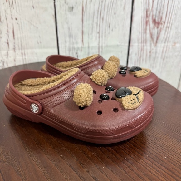 Crocs Classic Lined Bear Clog Kids Size J5 Women’s 6-6.5 Super Cute NWT - Picture 10 of 10